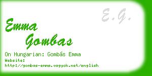 emma gombas business card