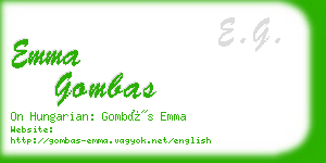 emma gombas business card